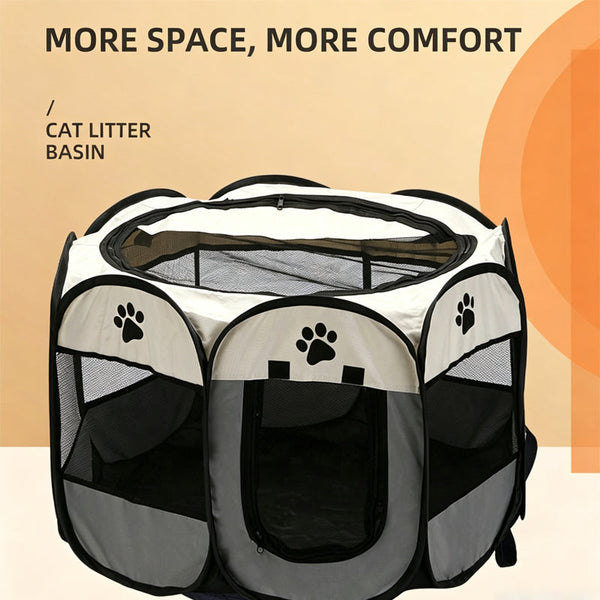 Sakerplus® Portable Foldable Octagonal Pet Playpen