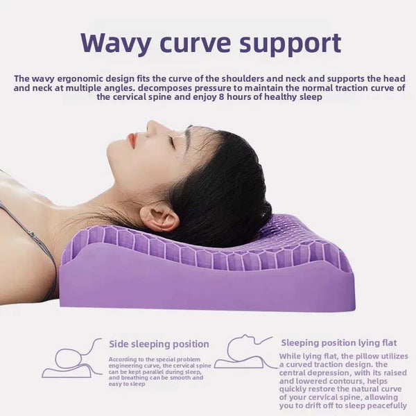 Sakerplus® Purple Gel Latex Neck Pillow