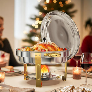 Sakerplus® Round Stainless Steel Chafing Set