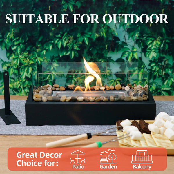 Sakerplus Tabletop Alcohol Fireplace Lamp