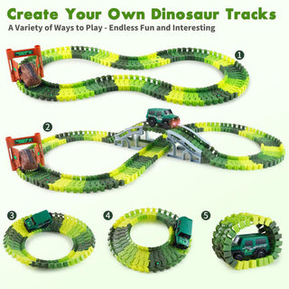 Sakerplus® Dinosaur World Flexible Track Playset