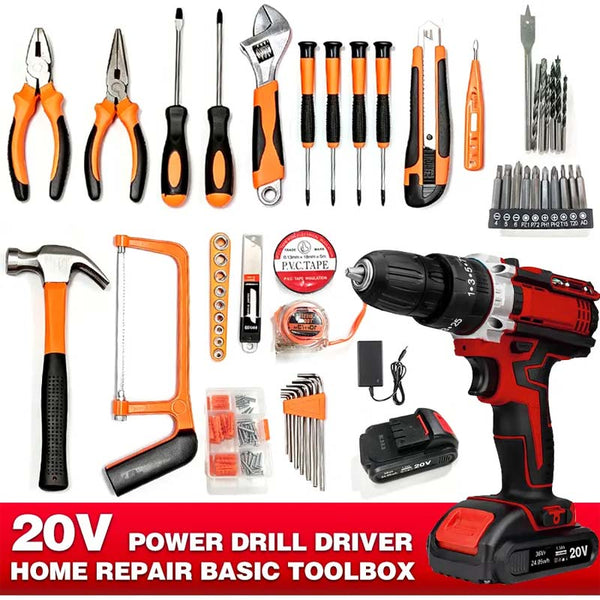 Sakerplus® 128 Piece Cordless Drill Tool Set