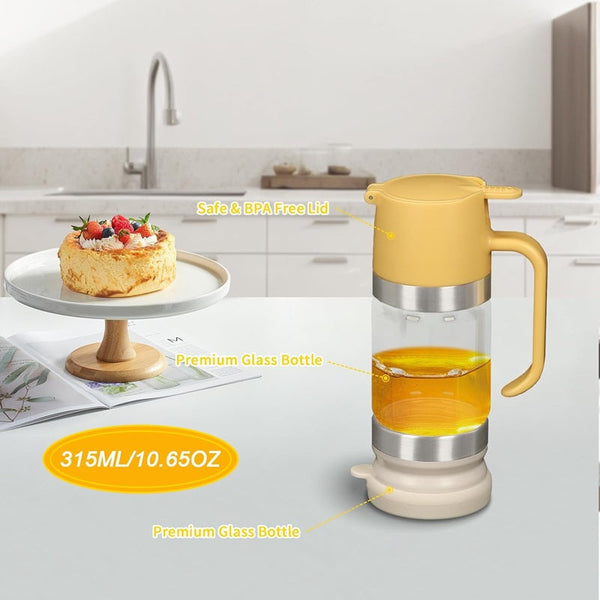 Sakerplus® Glass Honey Syrup Dispenser Jar