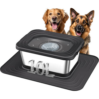 Sakerplus® 10L Stainless Steel No Spill Pet Bowl