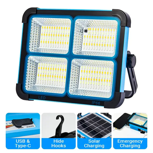 Sakerplus® Solar Rechargeable LED Work Light