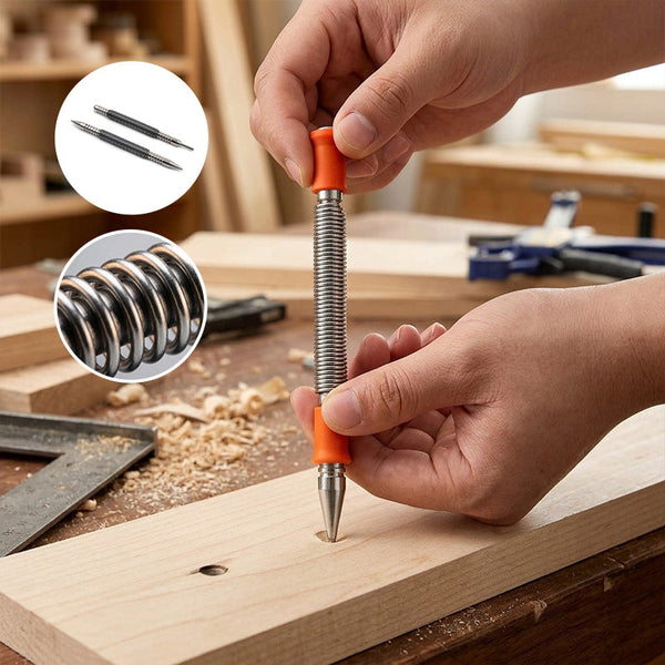 Sakerplus® Spring Loaded Center Punch Tool