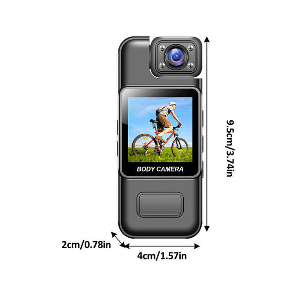 Sakerplus® 4K Body Cam With Rotatable Lens