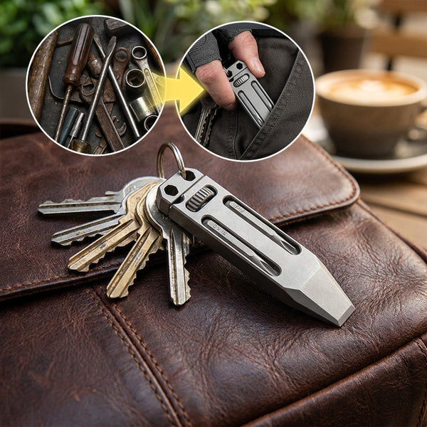 Sakerplus® Titanium Alloy Multifunction Pocket Pry Bar