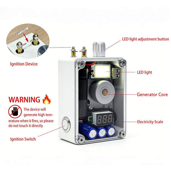 Sakerplus® Hand Crank Flashlight Emergency Charger