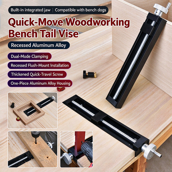 Sakerplus® Adjustable Workbench Tail Vise Clamp