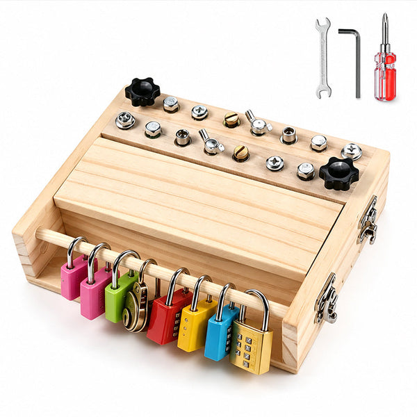 Sakerplus® Montessori Screwdriver Lock And Key Board