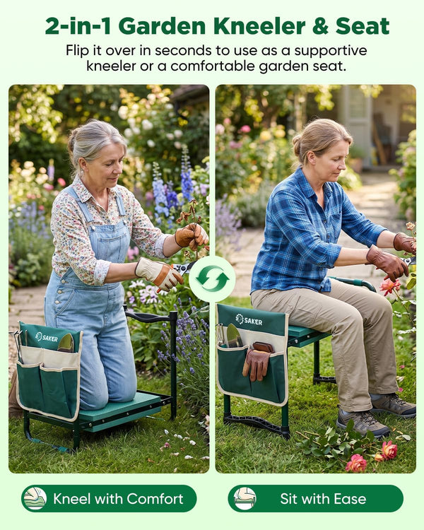 Saker® Foldable Heavy Duty Garden Kneeler