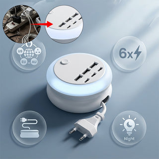 Sakerplus® 6 Port USB Power Strip