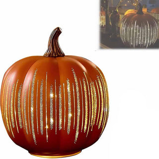 Sakerplus Illuminated Starry Night Glass Pumpkins