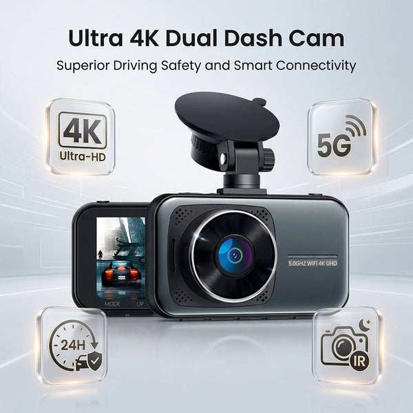 Sakerplus® Ultra 4K Dual Dash Cam