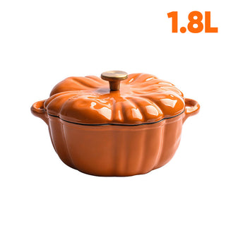Sakerplus® Enameled Cast Iron Pumpkin Dutch Oven