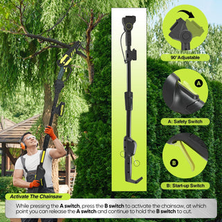 Sakerplus® Cordless Pole Saw and Mini Chainsaw