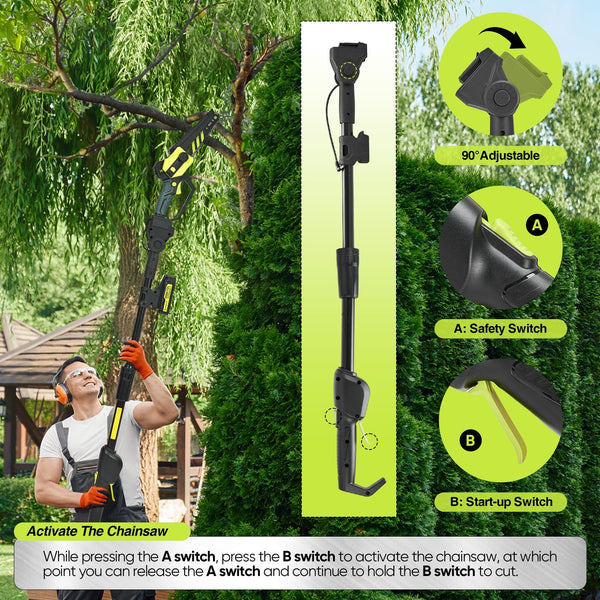 Sakerplus® Cordless Pole Saw and Mini Chainsaw