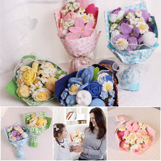 Sakerplus Crochet Flower Gift Bouquet Decoration