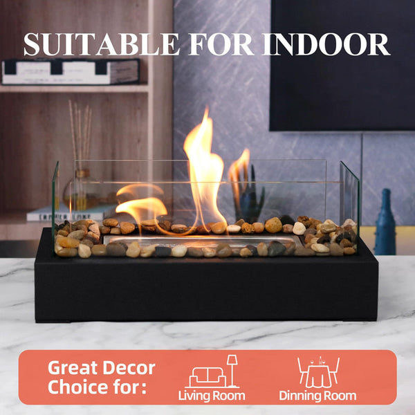 Sakerplus Tabletop Alcohol Fireplace Lamp