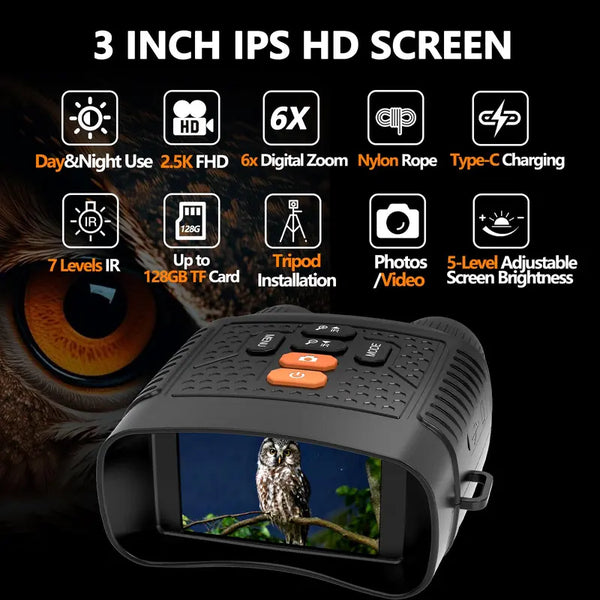 Sakerplus® Rechargeable 4K Night Vision Binoculars