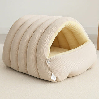 Sakerplus Warm Corduroy Pet Cave Bed