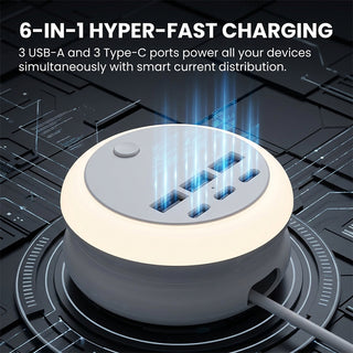 Sakerplus® 6 Port USB Power Strip