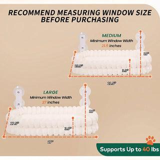 Sakerplus® Cat Window Perch Hammock Bed