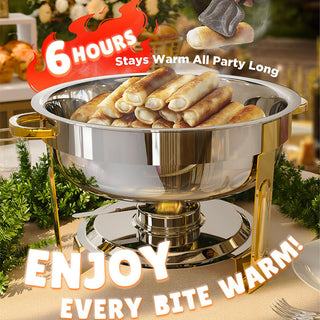 Sakerplus® Round Stainless Steel Chafing Set