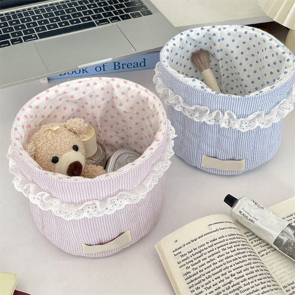 Sakerplus® Fabric Desktop Storage Basket Organizer