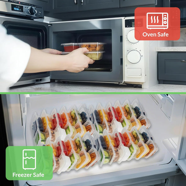 Sakerplus® Two Compartment Snackle Box Container