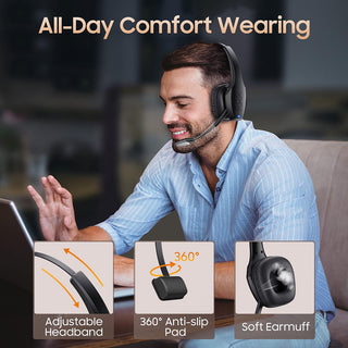 Sakerplus Trucker Wireless Bluetooth Noise Cancelling Headset