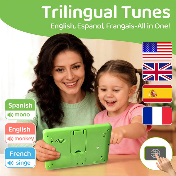 Sakerplus® Trilingual Interactive Learning Tablet Toy For Toddlers