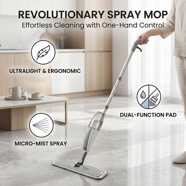Sakerplus® Microfiber Spray Mop With Washable Pads