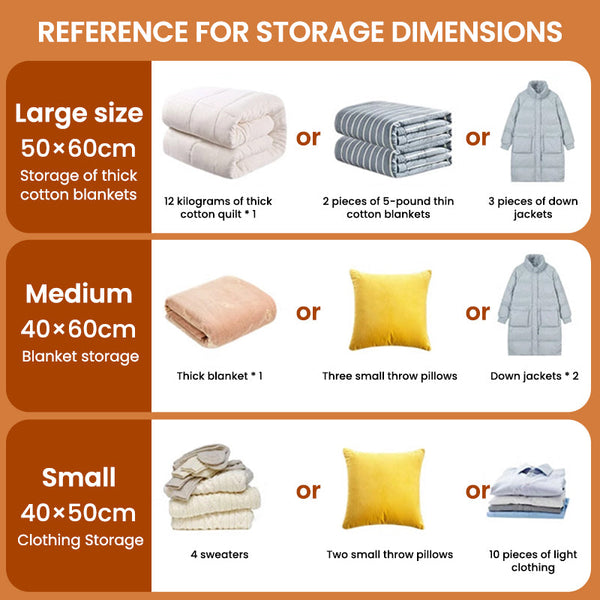 Sakerplus® Space Saving Vacuum Compression Bags