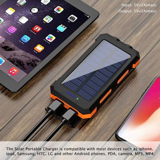 Sakerplus® Portable Solar Power Bank With Flashlight