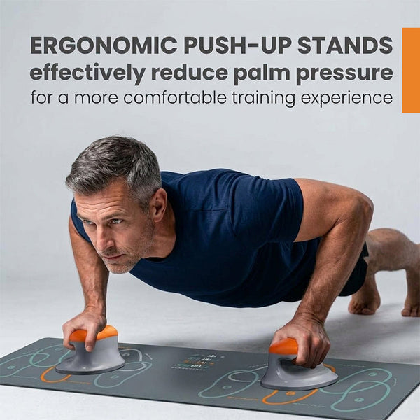 Sakerplus® Ergonomic Push Up Bars With Mat