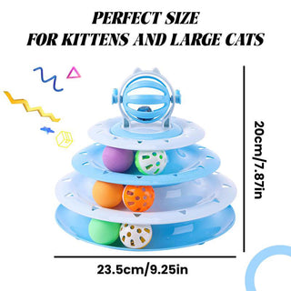 Sakerplus® Cat Toy 4-Level Interactive Roller