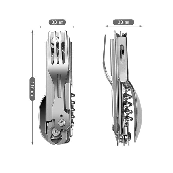 SAKER® 6-in-1 Camping Flatware Set