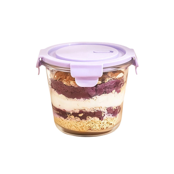 Sakerplus® Lidded Glass Food Storage Bowl Set