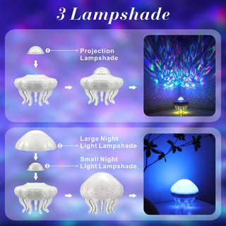 Sakerplus® 2-in-1 Ocean Wave Jellyfish Lamp