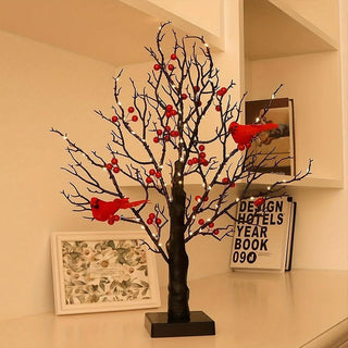 Sakerplus Vintage Glowing Tree With Cardinals Lamp