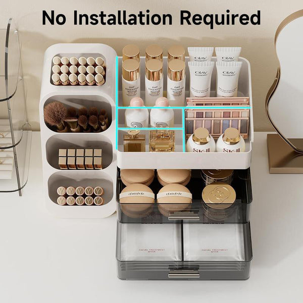 Sakerplus® Elegant Vanity Makeup Storage Organizer Box