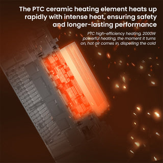 Sakerplus® Oscillating Electric Fireplace Tower Heater