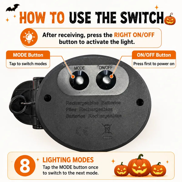 Sakerplus® Solar Pumpkin Stake Lights