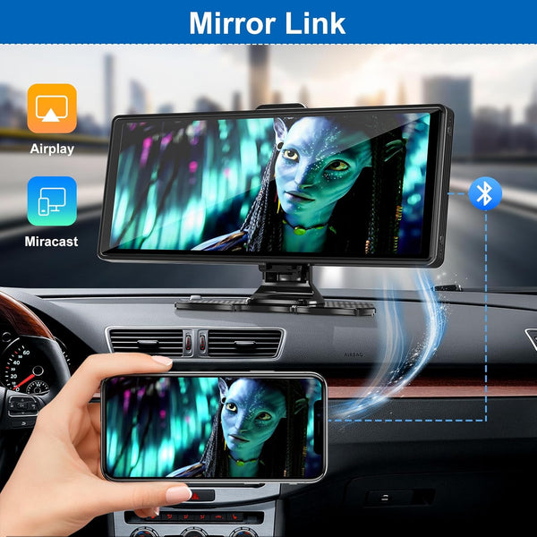 Sakerplus® Wireless Carplay Screen With 4K Dashcam