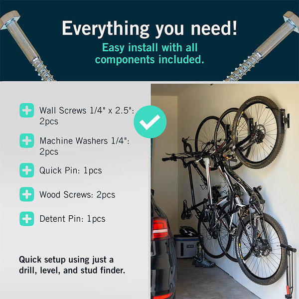 Sakerplus® Swivel Wall Mount Bike Rack