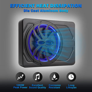 Sakerplus® Slim Powered Car Subwoofer Audio Speaker