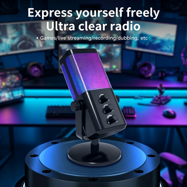 Sakerplus® RGB Gaming Microphone