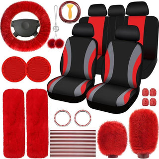 Sakerplus® Fluffy Car Seat Cover Full Set